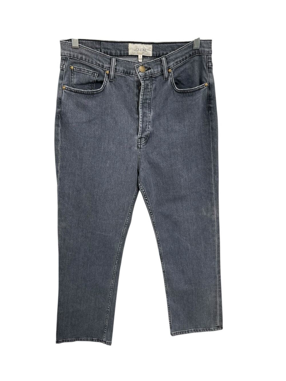 The Great The Straight A Jeans Faded Black Gray Size 31